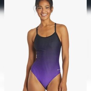 Women's Black and Purple Competition Swimwear NWT